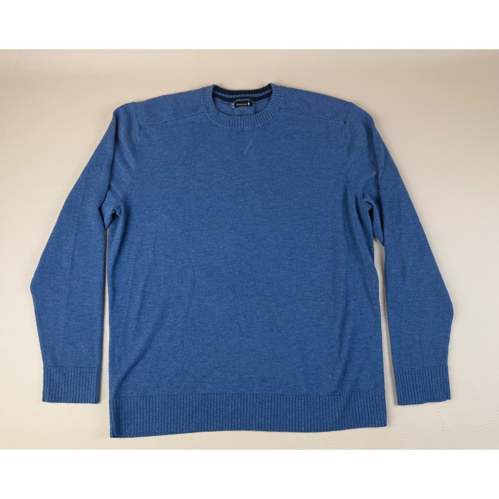 Smartwool Merino Wool Blend Crewneck Sweater Blue Men's‎ Large Outdoor